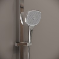 Душевая система Iddis Slide SLISBBTi06, с управлением Push Control, верхний душ, с изливом, хром