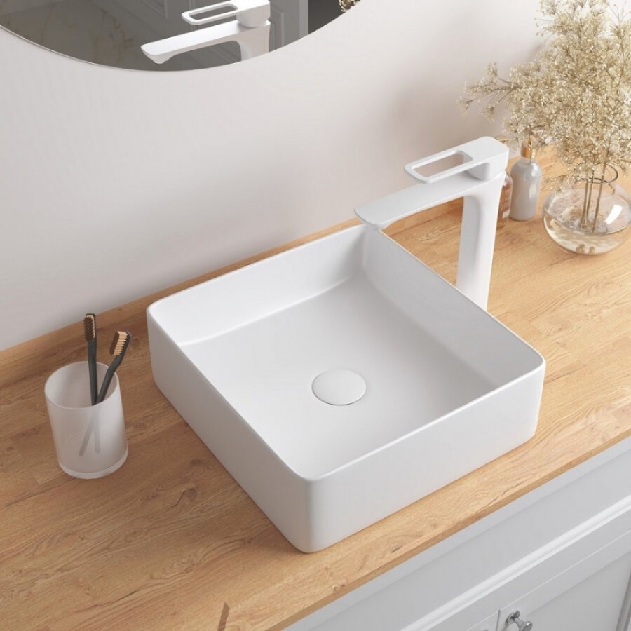 Раковина Iddis Slide SLIWM01i27 36 см, накладная, белый матовый