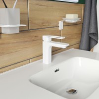 Смеситель Iddis Slide SLIWT00i01 для раковины, белый матовый