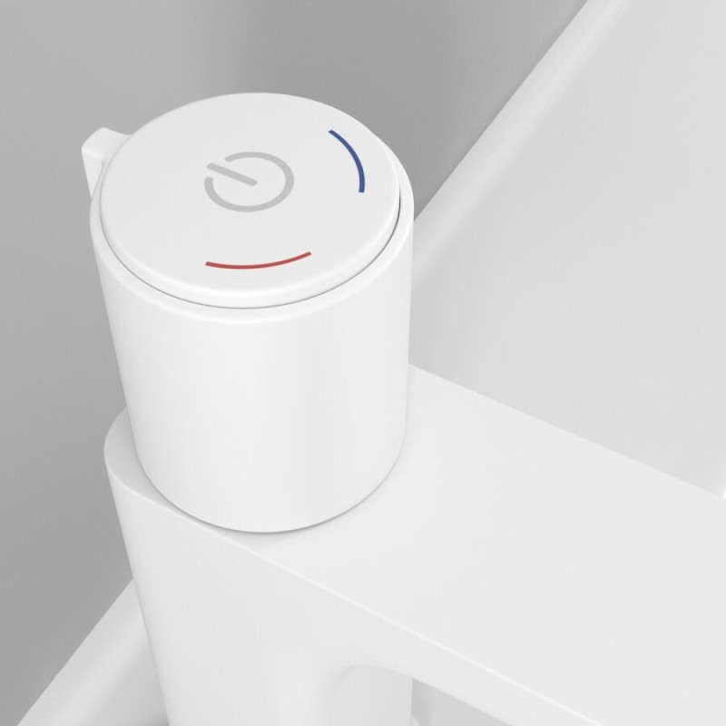 Смеситель Iddis Slide SLIWTBTi01 для раковины с инновационным управлением Push Control, белый матовый