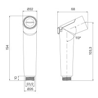Гигиеническая лейка Iddis Agua SLMBL0Gi20, черный матовый