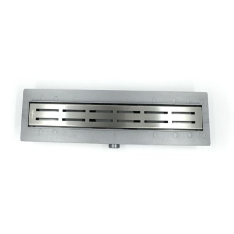 Дренажный канал Timo Smart 60 см с решеткой Double Gap под плитку, цвет сталь, SM-DGG60-LS40(DRY)