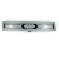 Дренажный канал Timo Smart 70 см с решеткой Double Gap под плитку, цвет сталь, SM-DGG70-LS40(DRY)