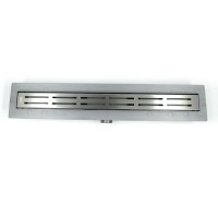 Дренажный канал Timo Smart 70 см с решеткой Double Gap под плитку, цвет сталь, SM-DGG70-LS40(DRY)
