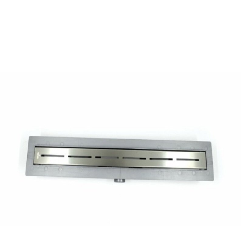 Дренажный канал Timo Smart 80 см с решеткой Single Gap, цвет сталь, SM-GG80-LS40(DRY)
