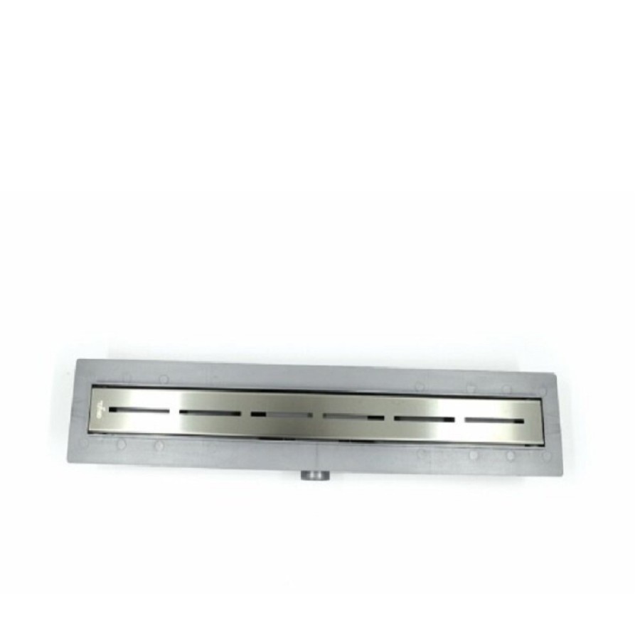 Дренажный канал Timo Smart 80 см с решеткой Single Gap, цвет сталь, SM-GG80-LS40(DRY)