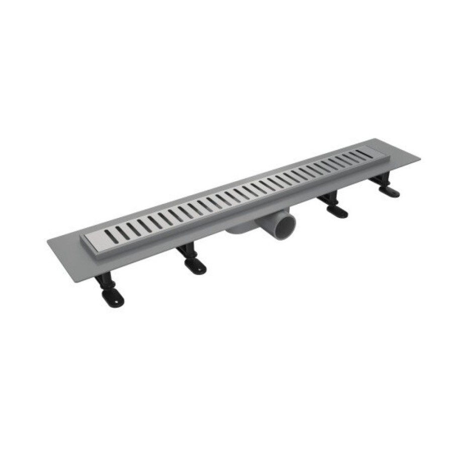 Дренажный канал Timo Smart 70 см с решеткой Strip, цвет сталь, SM-SG70-LS40(DRY)
