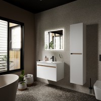 Тумба под раковину Sancos Smart SM80W 80, подвесная, белый глянец