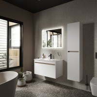 Тумба под раковину Sancos Smart SM90W 90, подвесная, белый глянец