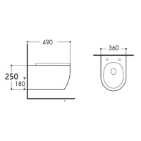 Подвесной безободковый унитаз Aquanet Smart 276395 W, крышка микролифт, Slimseat, цвет белый
