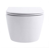 Подвесной безободковый унитаз Aquanet Smart 276395 W, крышка микролифт, Slimseat, цвет белый