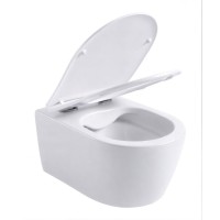 Подвесной безободковый унитаз Aquanet Smart 276395 W, крышка микролифт, Slimseat, цвет белый