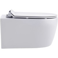 Подвесной безободковый унитаз Aquanet Smart W Tornado, 332172, крышка микролифт, цвет белый