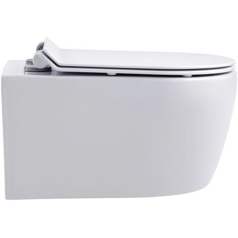 Подвесной безободковый унитаз Aquanet Smart W Tornado, 332172, крышка микролифт, цвет белый