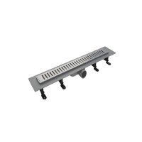 Дренажный канал Timo Smart+ 70 см с решеткой Strip из нержавеющей стали, цвет сталь, SMP-SG70-LS40(DRY)