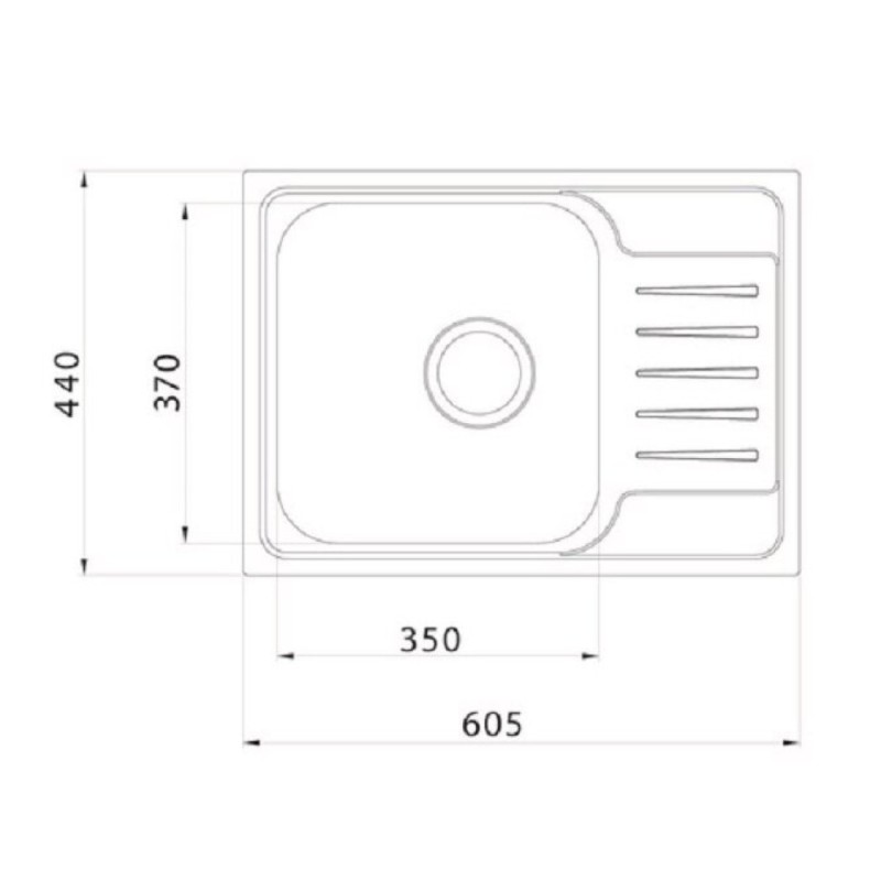 Мойка кухонная Iddis Sound SND60SDi77 60.5 см, 1 чаша, с крылом, шелк, сатин