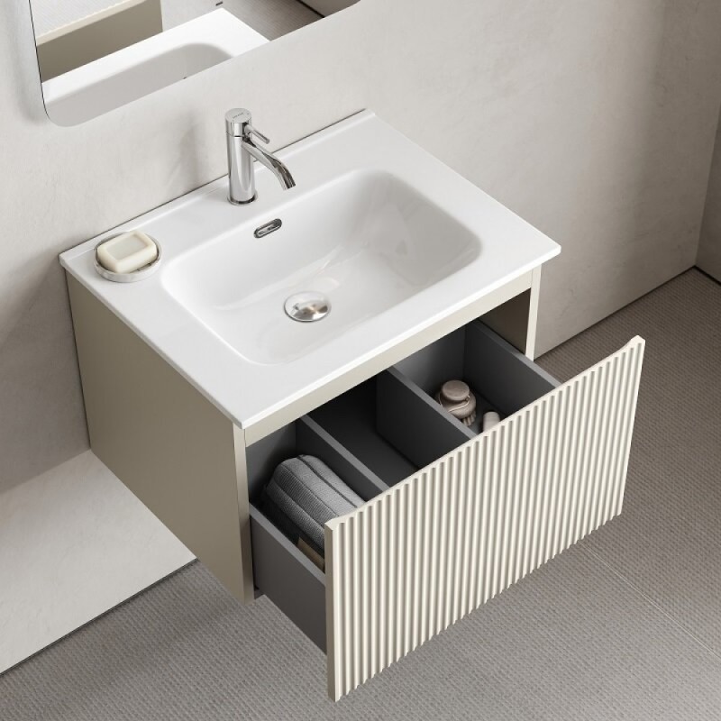 Тумба под раковину Sancos SNOB R 1.0, SNR1.060CE, 60 см, подвесная, Beige Soft