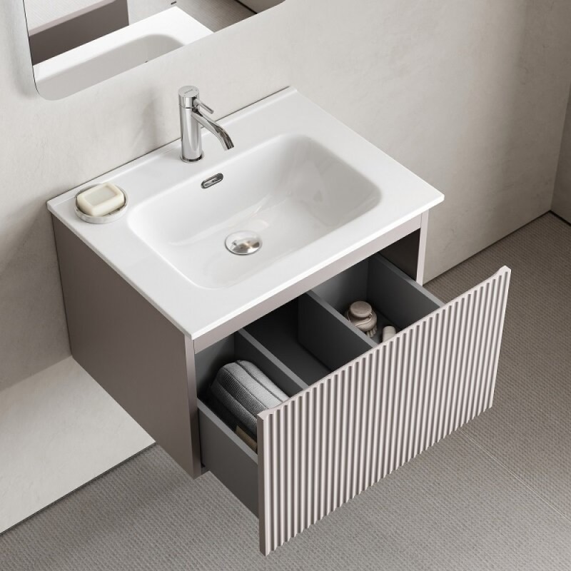 Тумба под раковину Sancos SNOB R 1.0, SNR1.060SM, 60 см, подвесная, Doha Soft