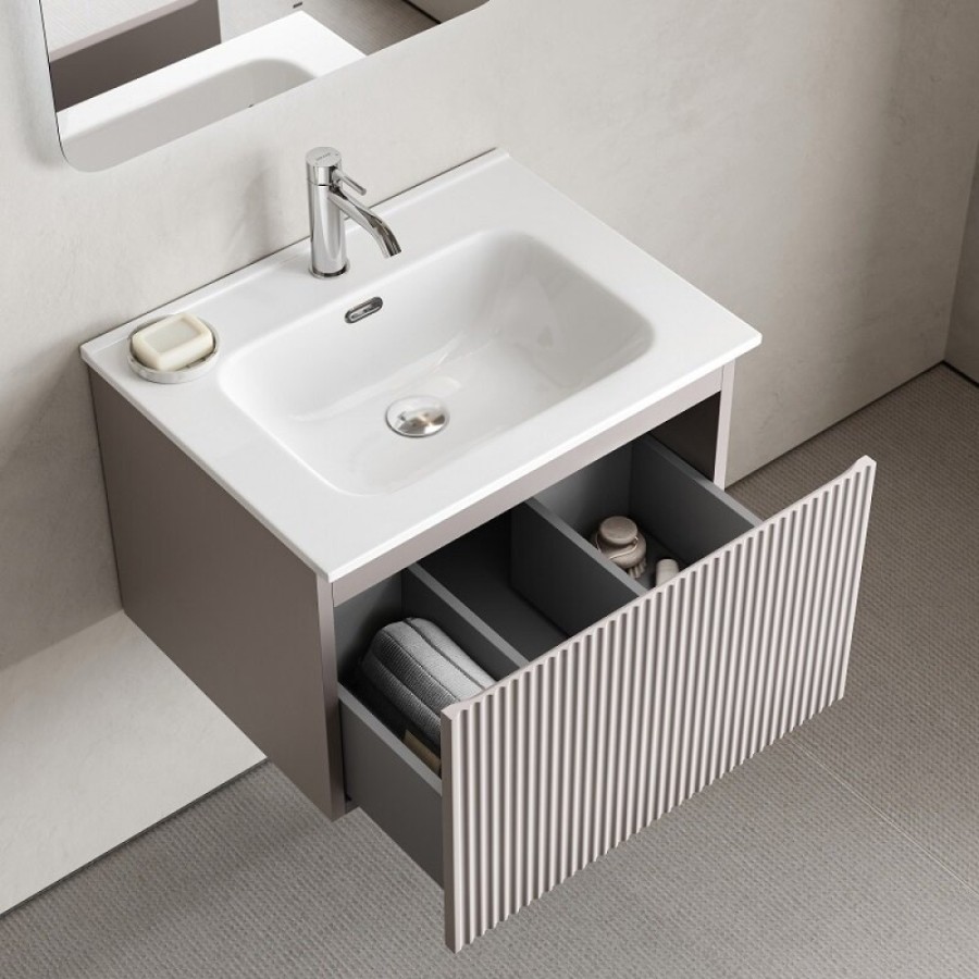 Тумба под раковину Sancos SNOB R 1.0, SNR1.060SM, 60 см, подвесная, Doha Soft