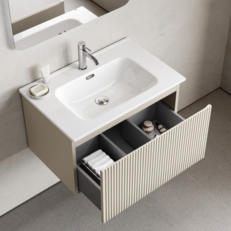 Тумба под раковину Sancos SNOB R 1.0, SNR1.070CE, 70 см, подвесная, Beige Soft