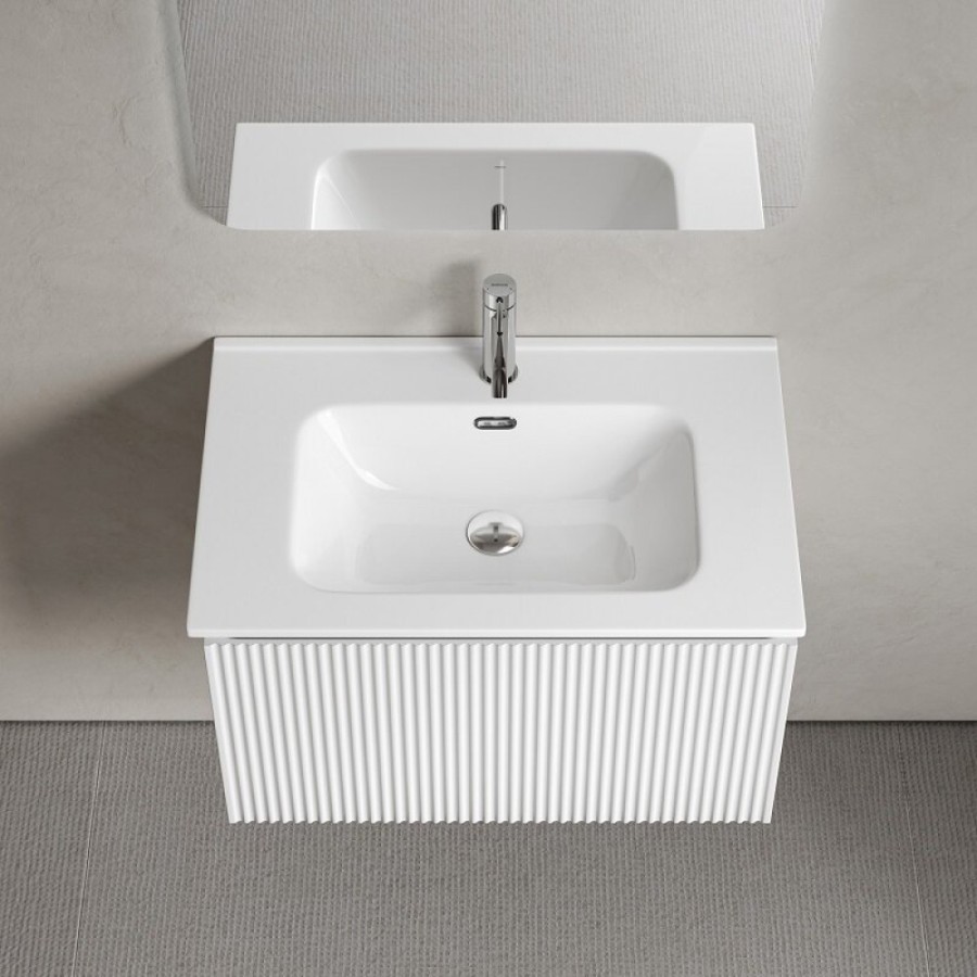 Тумба под раковину Sancos SNOB R 1.0, SNR1.070W, 70 см, подвесная, Bianco