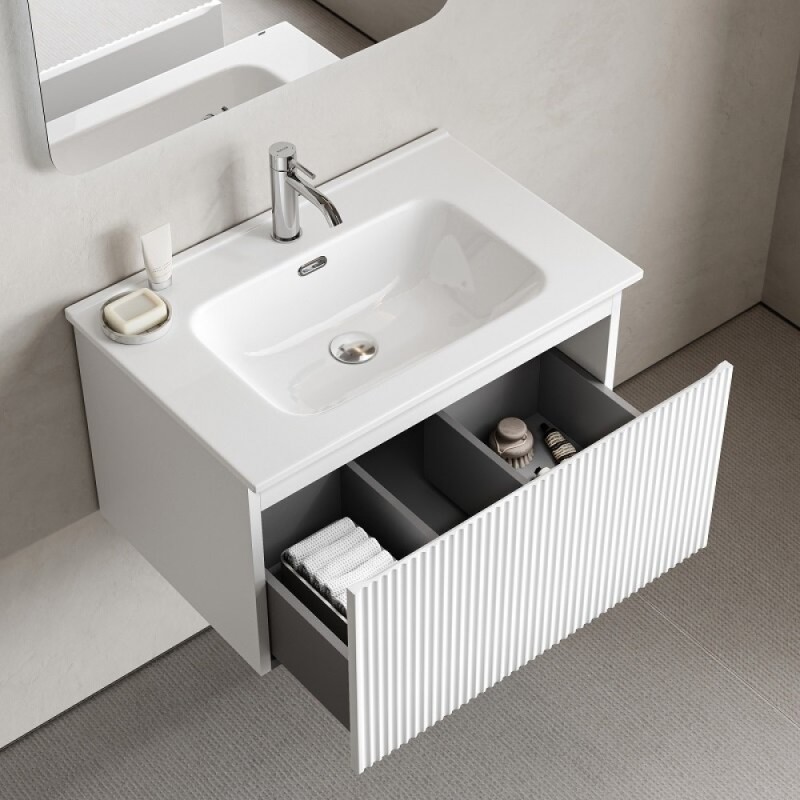 Тумба под раковину Sancos SNOB R 1.0, SNR1.070W, 70 см, подвесная, Bianco