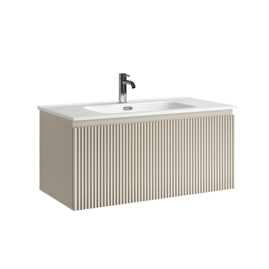 Тумба под раковину Sancos SNOB R 1.0, SNR1.090CE, 90 см, подвесная, Beige Soft