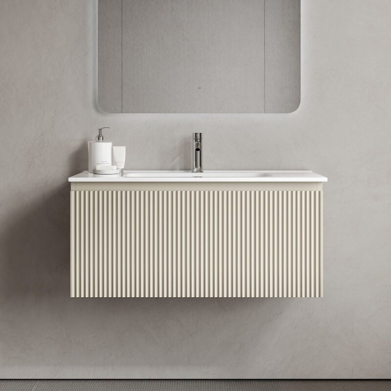 Тумба под раковину Sancos SNOB R 1.0, SNR1.090CE, 90 см, подвесная, Beige Soft