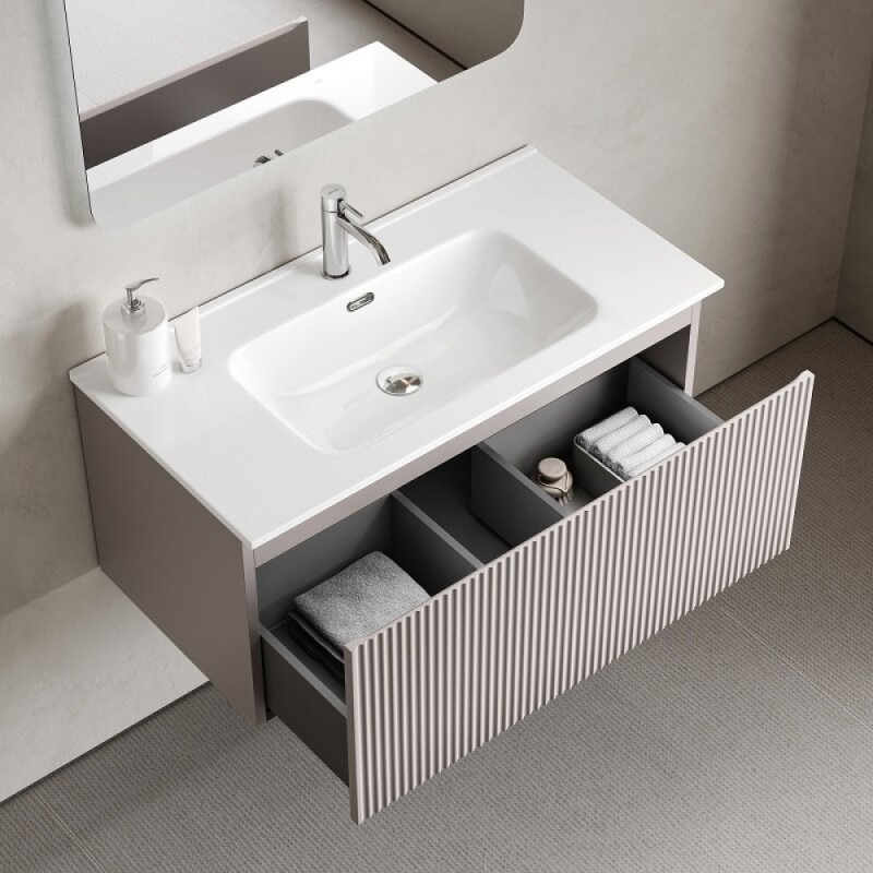 Тумба под раковину Sancos SNOB R 1.0, SNR1.090SM, 90 см, подвесная, Doha Soft