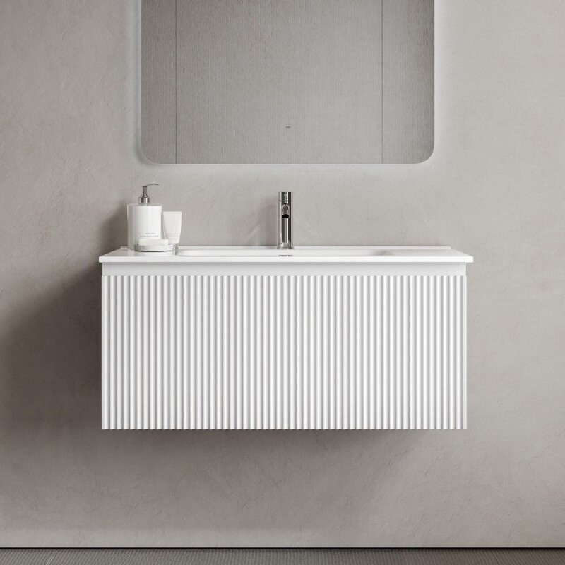Тумба под раковину Sancos SNOB R 1.0, SNR1.090W, 90 см, подвесная, Bianco