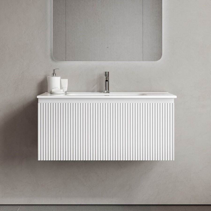 Тумба под раковину Sancos SNOB R 1.0, SNR1.090W, 90 см, подвесная, Bianco
