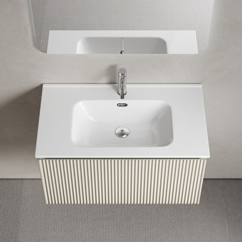 Тумба под раковину Sancos SNOB R 1.0, SNR1.080CE, 80 см, подвесная, Beige Soft