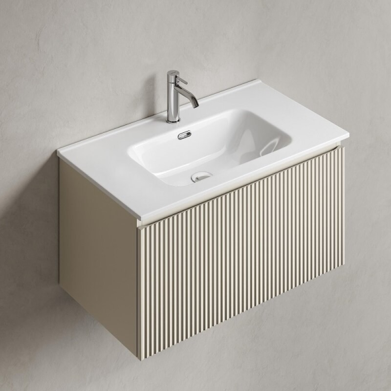 Тумба под раковину Sancos SNOB R 1.0, SNR1.080CE, 80 см, подвесная, Beige Soft