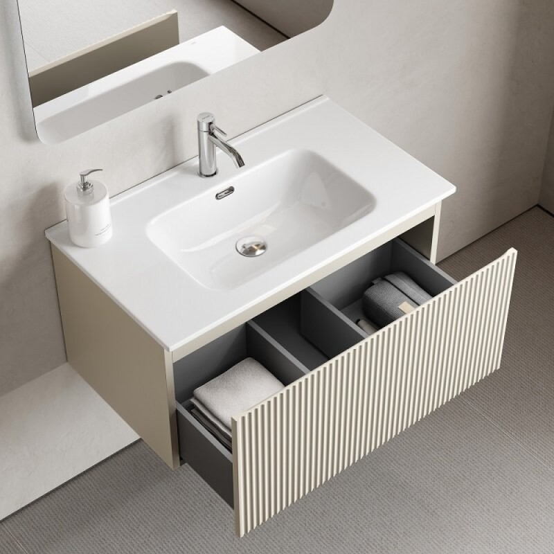 Тумба под раковину Sancos SNOB R 1.0, SNR1.080CE, 80 см, подвесная, Beige Soft
