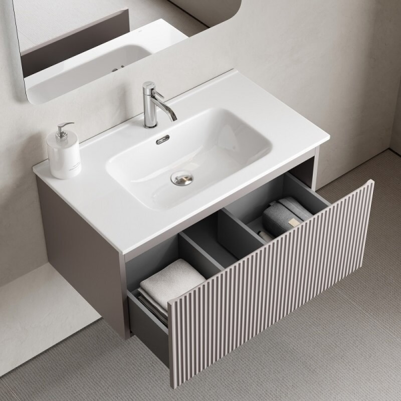 Тумба под раковину Sancos SNOB R 1.0, SNR1.080SM, 80 см, подвесная, Doha Soft