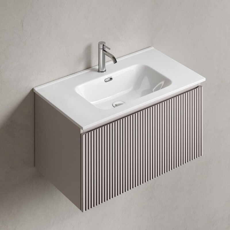 Тумба под раковину Sancos SNOB R 1.0, SNR1.080SM, 80 см, подвесная, Doha Soft
