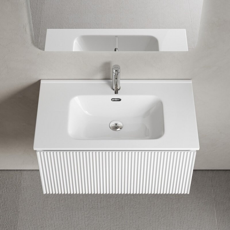 Тумба под раковину Sancos SNOB R 1.0, SNR1.080W, 80 см, подвесная, Bianco