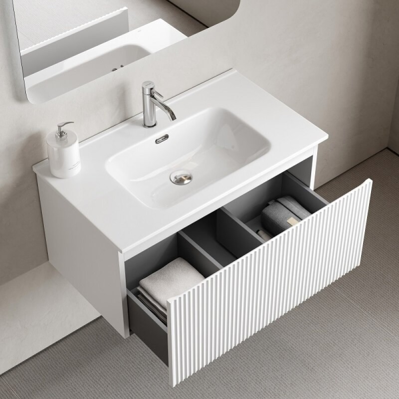 Тумба под раковину Sancos SNOB R 1.0, SNR1.080W, 80 см, подвесная, Bianco
