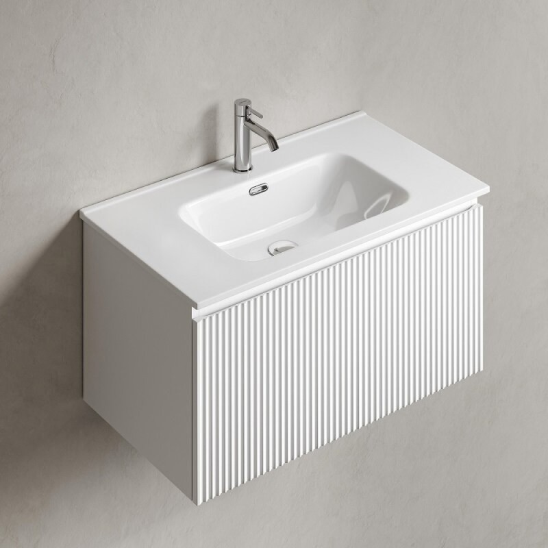 Тумба под раковину Sancos SNOB R 1.0, SNR1.080W, 80 см, подвесная, Bianco