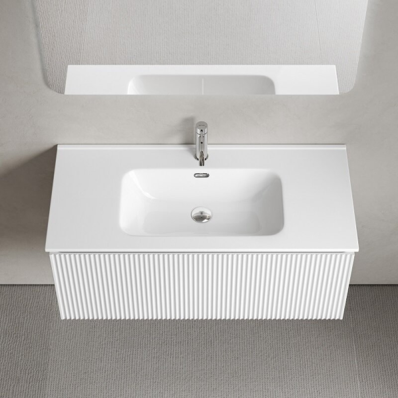 Тумба под раковину Sancos SNOB R 1.0, SNR1.0100W, 100 см, подвесная, Bianco