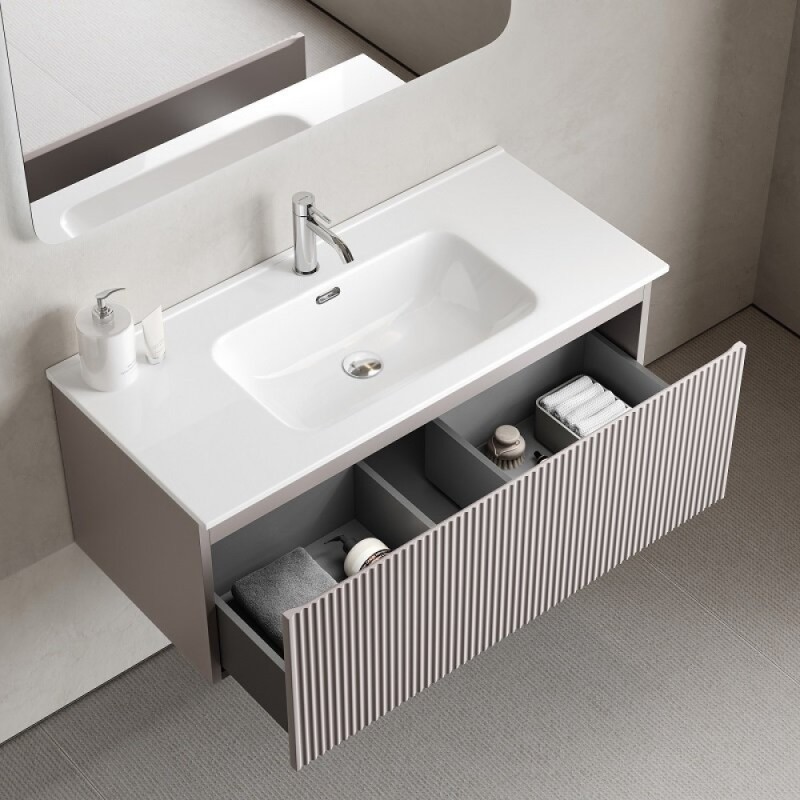 Тумба под раковину Sancos SNOB R 1.0, SNR1.0100SM, 100 см, подвесная, Doha Soft