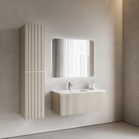 Тумба под раковину Sancos SNOB R 1.0, SNR1.0100LCE, 100 см, подвесная, чаша левая, Beige Soft
