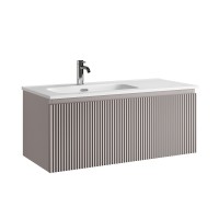 Тумба под раковину Sancos SNOB R 1.0, SNR1.0100LSM, 100 см, подвесная, чаша левая, Doha Soft