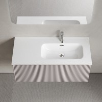 Тумба под раковину Sancos SNOB R 1.0, SNR1.0100RSM, 100 см, подвесная, чаша правая, Doha Soft