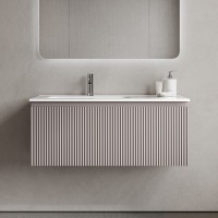 Тумба под раковину Sancos SNOB R 1.0, SNR1.0100LSM, 100 см, подвесная, чаша левая, Doha Soft