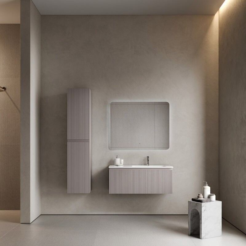 Тумба под раковину Sancos SNOB R 1.0, SNR1.0100RSM, 100 см, подвесная, чаша правая, Doha Soft