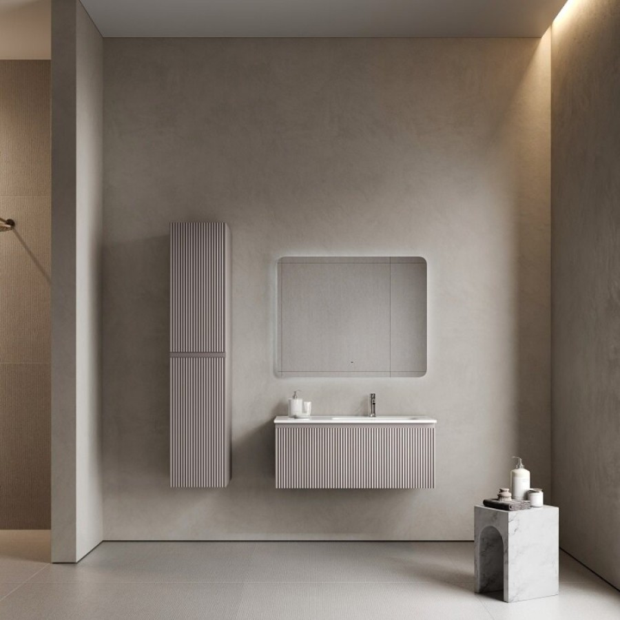 Тумба под раковину Sancos SNOB R 1.0, SNR1.0100RSM, 100 см, подвесная, чаша правая, Doha Soft
