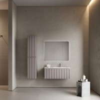 Тумба под раковину Sancos SNOB R 1.0, SNR1.0100LSM, 100 см, подвесная, чаша левая, Doha Soft