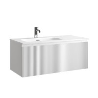 Тумба под раковину Sancos SNOB R 1.0, SNR1.0100RW, 100 см, подвесная, чаша правая, Bianco