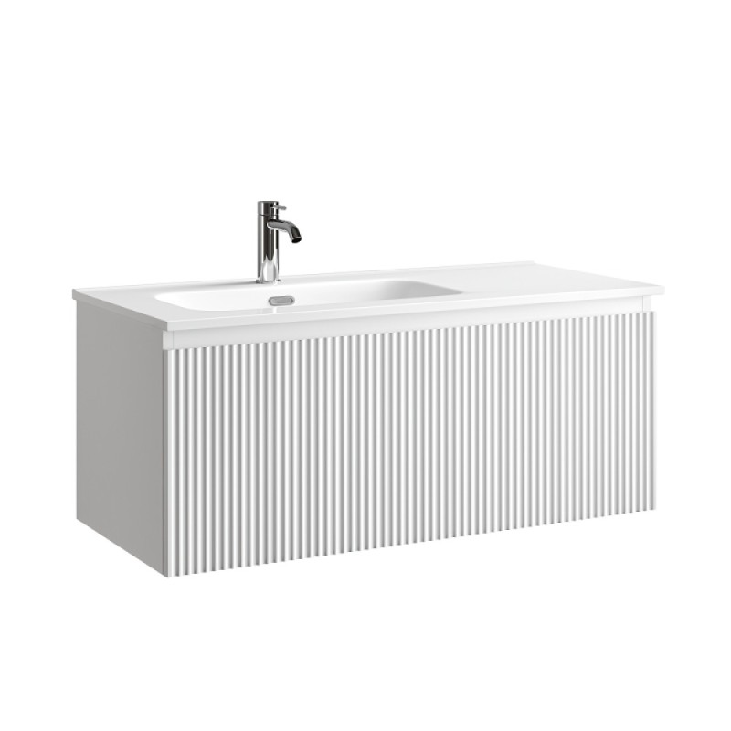 Тумба под раковину Sancos SNOB R 1.0, SNR1.0100RW, 100 см, подвесная, чаша правая, Bianco